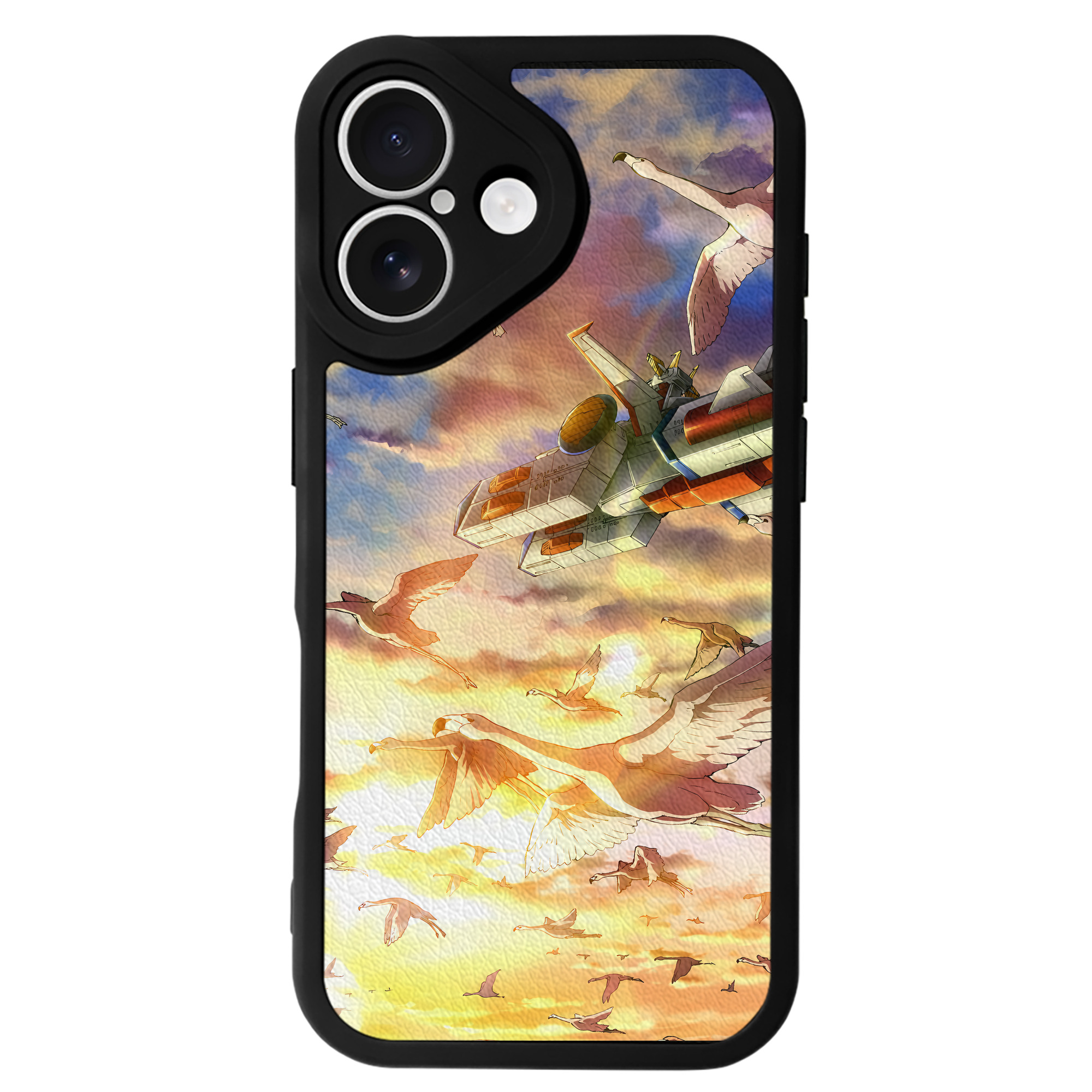 （画像用） 機動戦士ガンダム Mobile Suit Gundam 【iPhone 16シリーズ対応】シリコンスマホケース（レザー調） 材質：シリコン